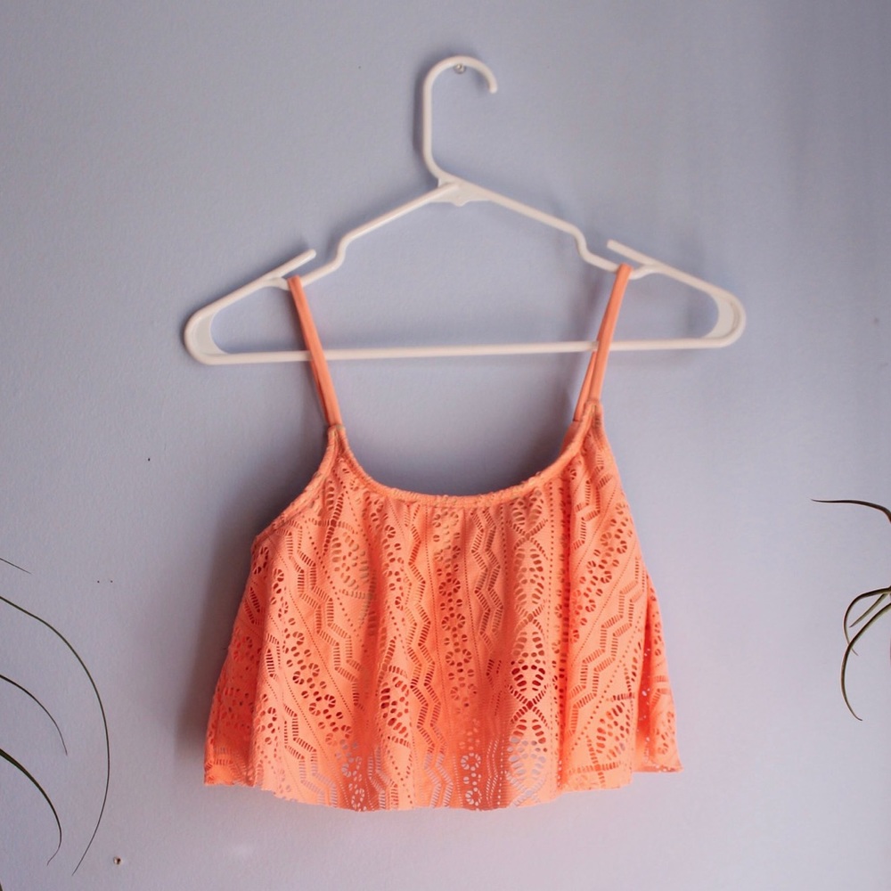 Pink orange bikini top from target
